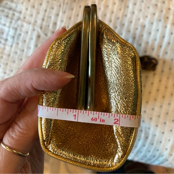 Gold Clutch with Tortoise Chain Strap - Picture 7 of 7